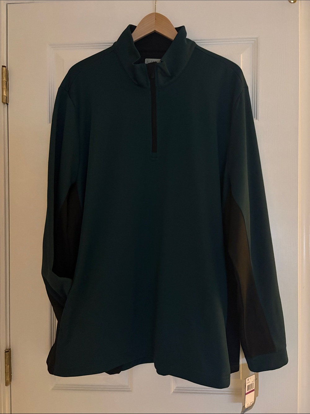 PGA Tour Men's Dark Green Quarter-Zip Performance Pullover